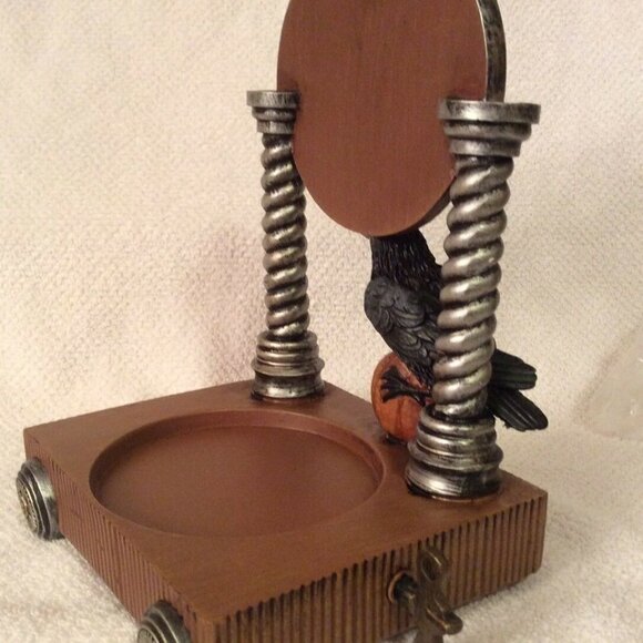 NIB Yankee Candle Steampunk Lost RETIRED #1564737 Halloween Jar Holder Raven - Picture 3 of 4